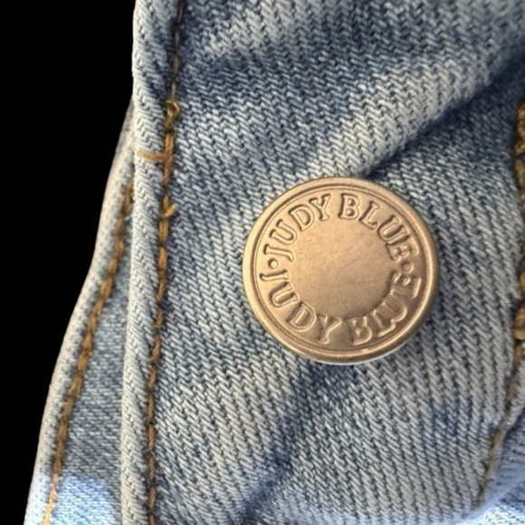 JUDY BLUE Los Angeles 16w high rise straight fit light wash distressed jeans EUC - Picture 14 of 16